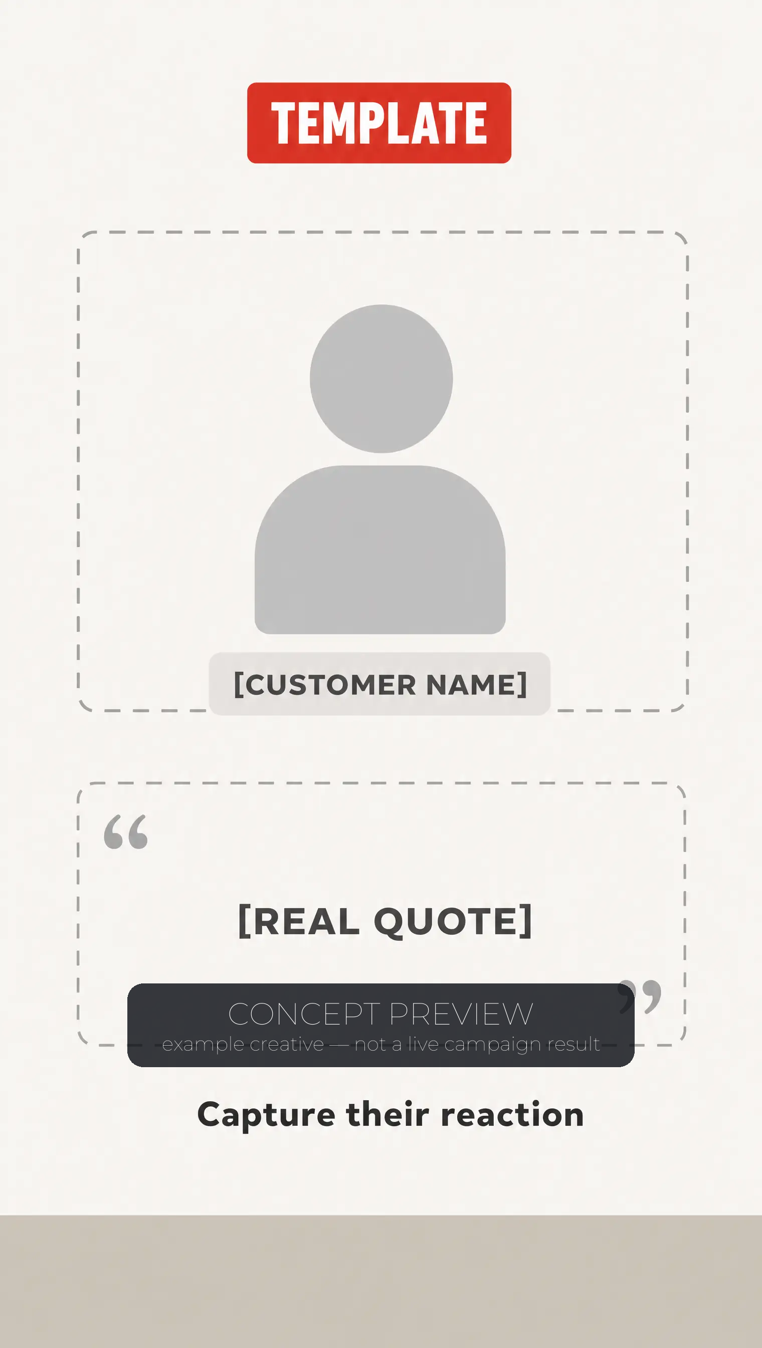 Siding Replacement concept ad frame for lane Customer outcome — concept preview, not a live campaign result