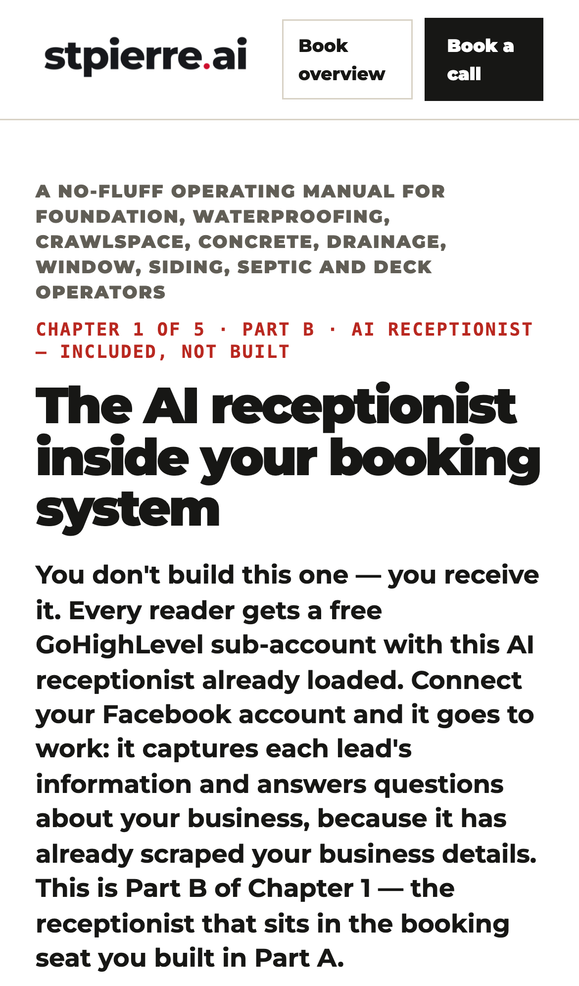 The AI CSR — St. Pierre AIOS kit